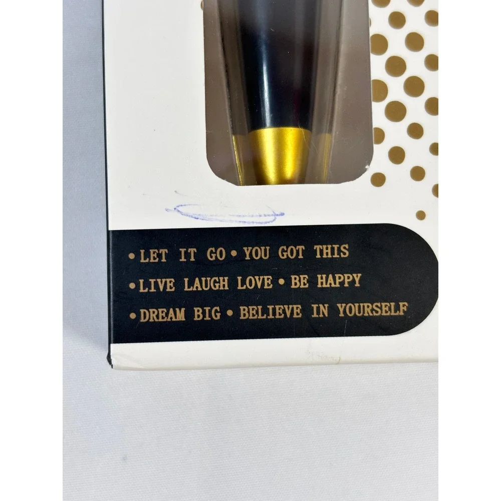 Fortune Pen Greenbrier International Motivational Messages Black Gold New